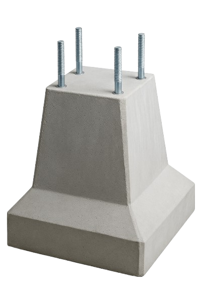 500 mm hoog met 4x draadeind M16 Betonpoer Nr 6150