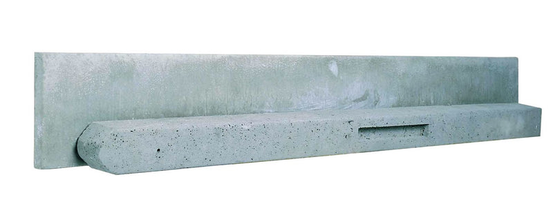 Stampbeton tussenpaal grijs tbv toogscherm met 2 betonplaten