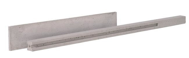 Beton T-paal lichtgewicht met sleuf grijs