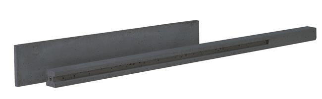 Beton T-paal lichtgewicht met sleuf antraciet.