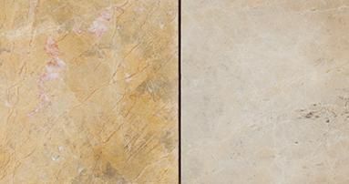 Tegel Marmer Antic Marble 600x600x30 White-Yellow getrommeld