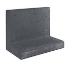 Keerwand 500x400 en voet 300 mm antraciet