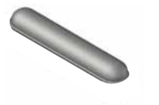 Stootband (plakband) 2-zijdig rond grijs 950x200x170