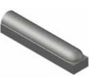 Stootband 1-zijdig rond met voet grijs 1000x200x120