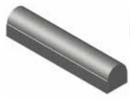 Stootband 2-zijdig recht met voet grijs 1000x200x120
