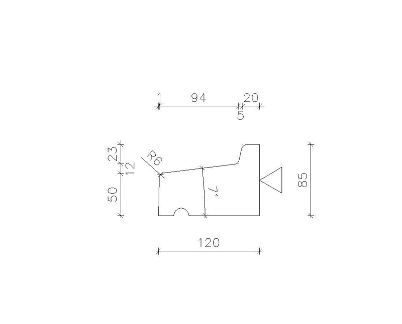 Raamdorpel R2 120x50-85