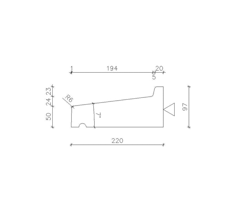 Raamdorpel R2 220x50-97 mm