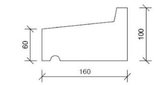 Raamdorpel R3 160x60-100 mm
