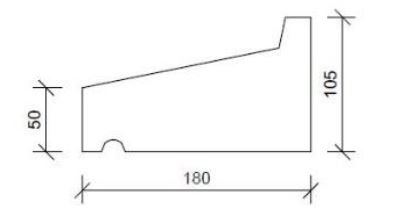 Raamdorpel R3 180x50-105 mm