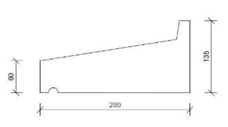 Raamdorpel R3 280x60-135 mm