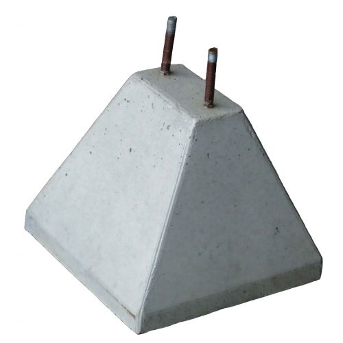 250 mm hoog met  2x draadeind M12 Betonpoer Nr 6127