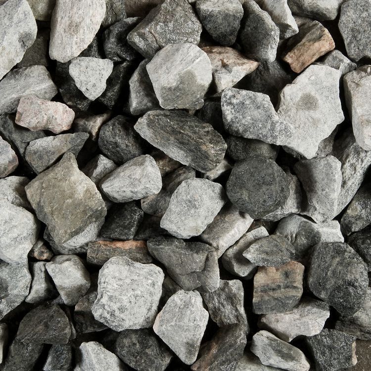 Graniet brokjes grijs 40-70mm (zak 20 kg)
