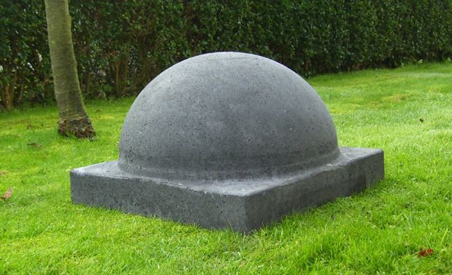 Halve sierbol klein 22,5 cm antraciet
