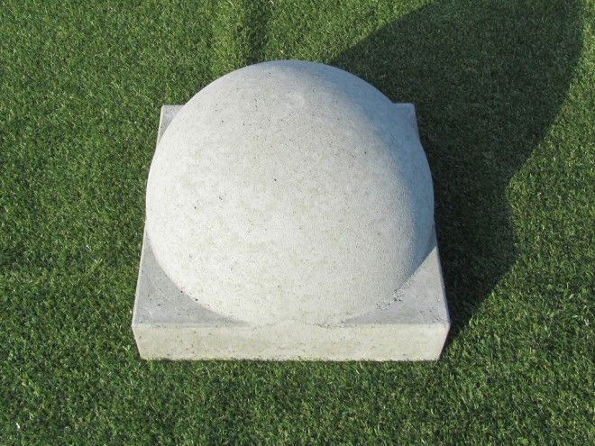 Halve sierbol 26 cm grijs