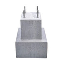 Poer 650 mm hoog met 4x draadeind M16