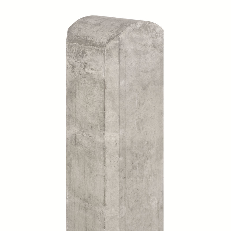 Betonpaal wit-grijs, ronde kop 10.0x10.0x280cm glad