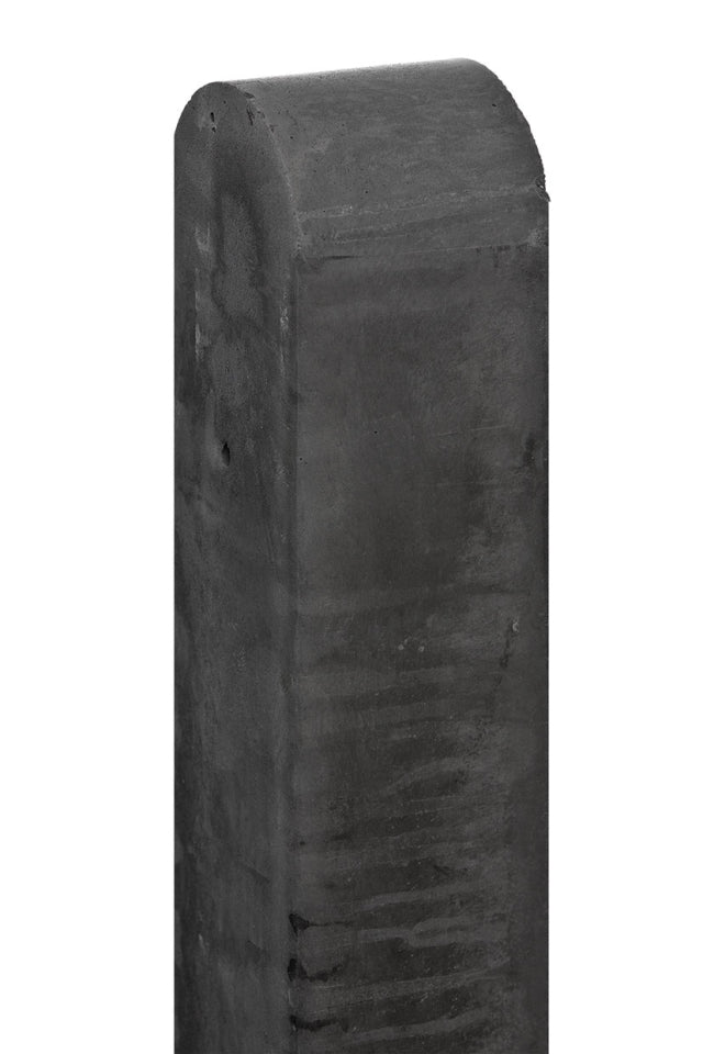 Betonpaal antraciet, ronde kop 10x10x278cm semiglad