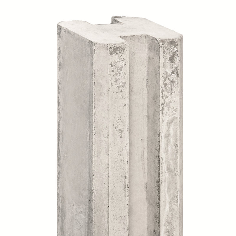 E-sleufpaal wit-grijs EIND-model 10x10x270cm