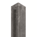 Betonpaal antraciet, diamantkop 10x10x104cm glad Eindpaal enkele plaat
