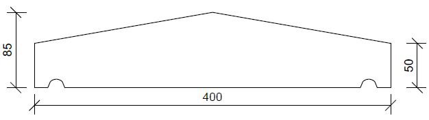 Muurafdekker 2 zijdig 400x50-85 grijs of antraciet
