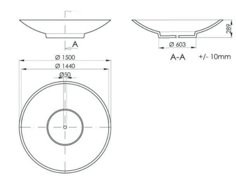 Bloembak Agnese Ø150 - H:29 cm