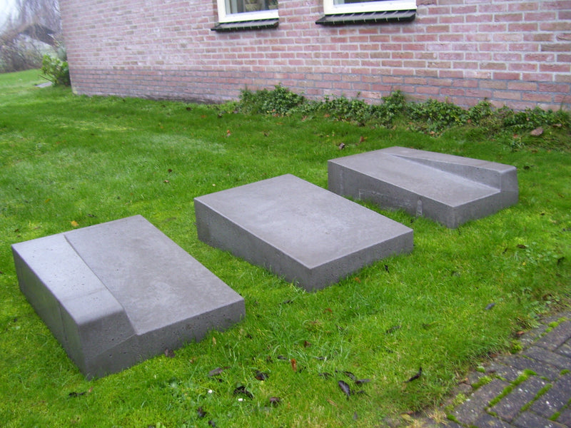 Invalidenblokken midden 75x50x10-20cm grijs