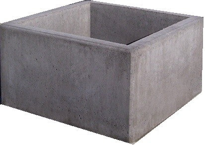 Nr 117gb Bloembak 100x100x60 grijs