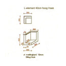 L-element hoek 40 cm hoog antraciet