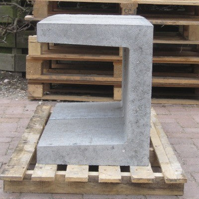 U-element 30 cm hoog grijs