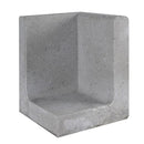 Keerwand hoek 300x300x400 mm grijs