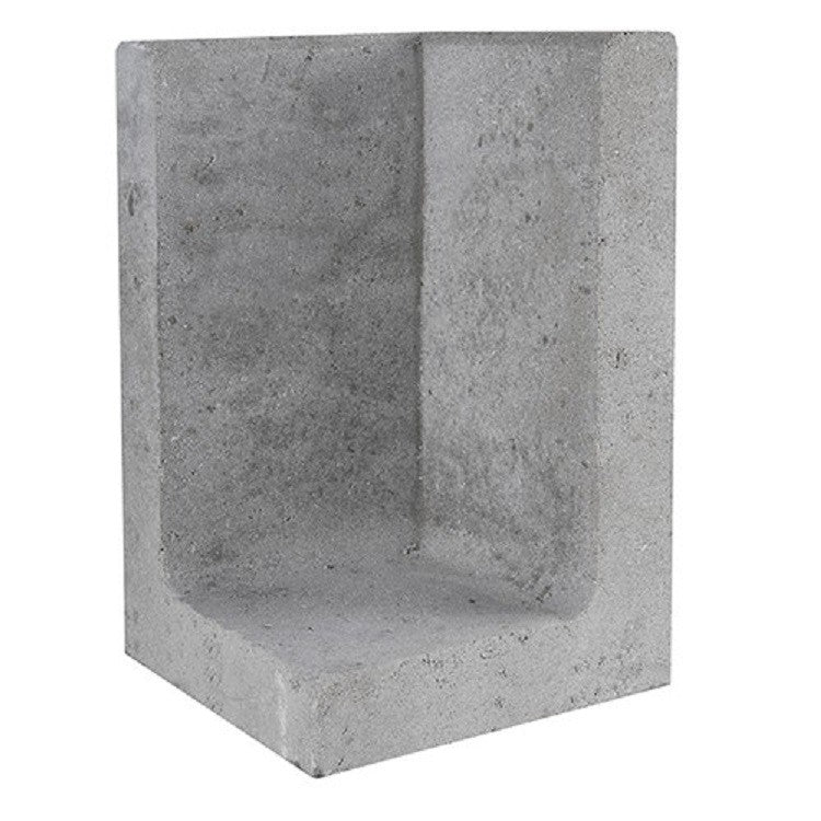 Keerwand hoek 300x300x500 mm grijs
