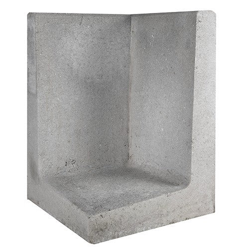 Keerwand hoek 500x500x800 mm grijs