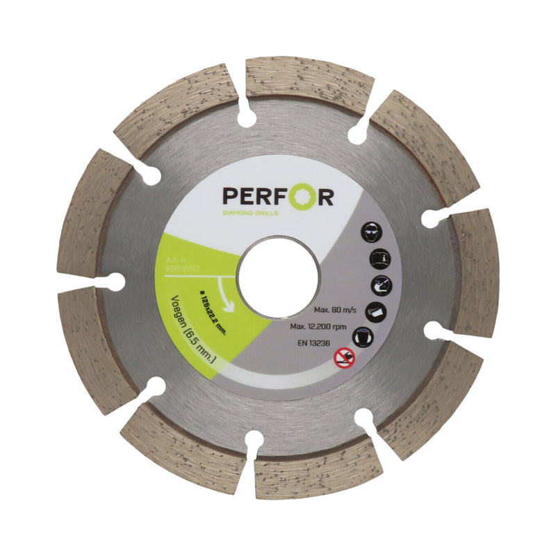 Zaagblad voegenfrezen Ø125, 6,5mm breed, asgat 22,2